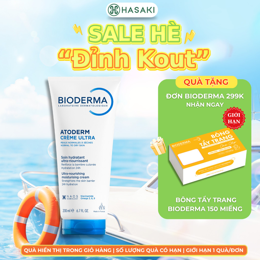 Kem Dưỡng Ẩm Bioderma Cho Da Thường, Da Khô Nhạy Cảm Atoderm Crème Ultra - 200ml