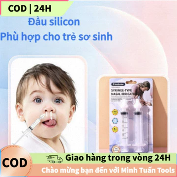 [COD] Dụng cụ rửa mũi trẻ sơ sinh ống tiêm – TPE PP an toàn – Đầu mềm, tái sử dụng nhiều lần