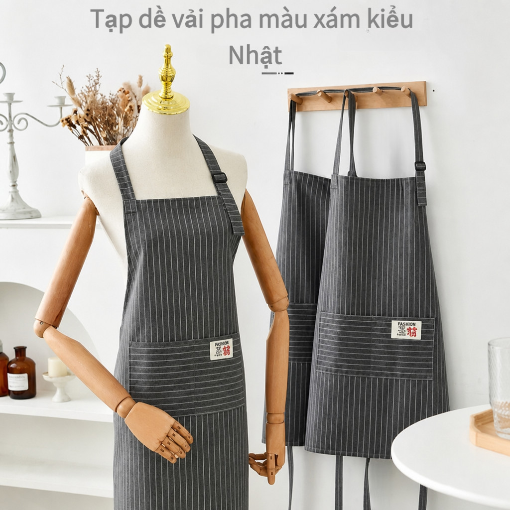 2026 Tạp dề cổ dây phong cách Nhật Bản mới, Unisex, Thích hợp cho nhà bếp gia đình, nhà hàng, nấu ăn và làm việc (Smock / Thắt lưng) | BigBuy360 - bigbuy360.vn