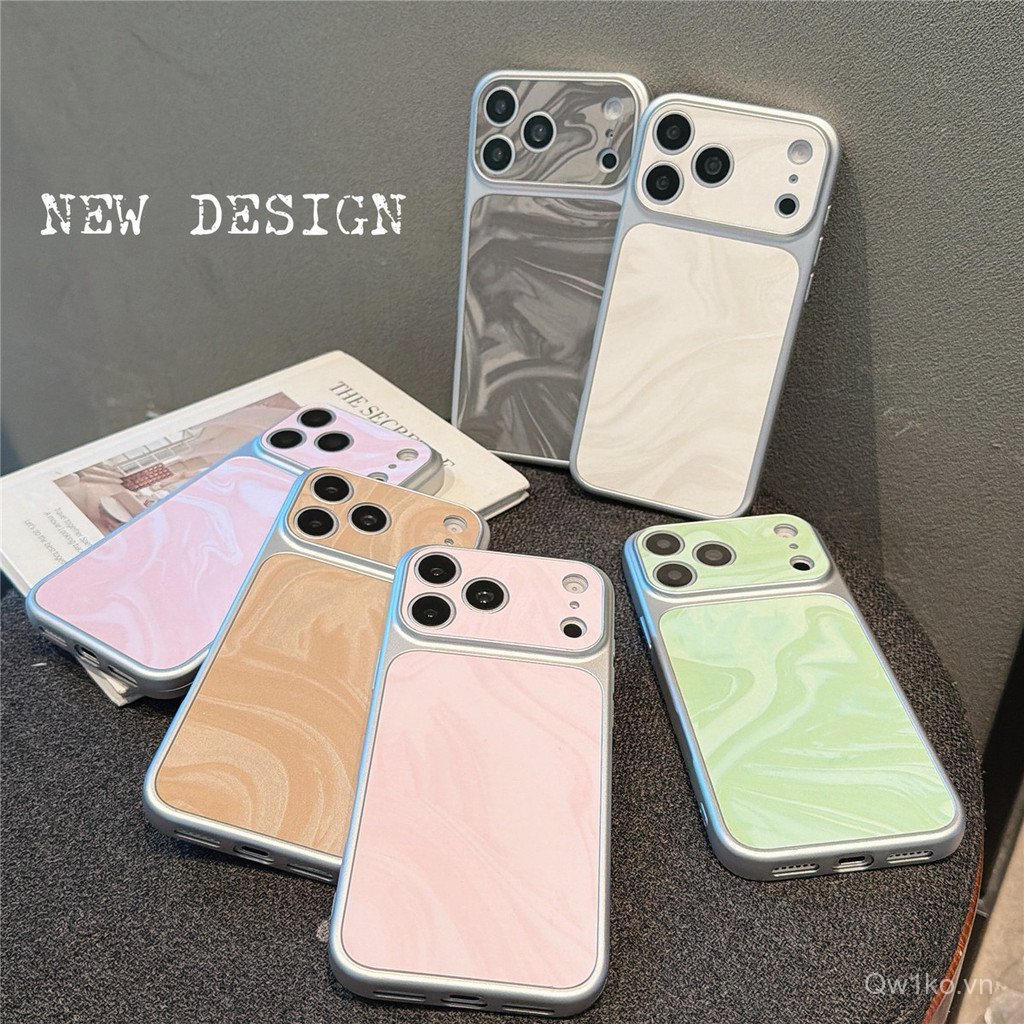 Mới cửa sổ lớn nâng cấp ống kính nâng cấp trường hợp điện thoại cảm giác cao cấp cho iPhone 17promax điện thoại di động đầy màu sắc gợn sóng iphone13promax iphone14promax 15promax trường hợp bảo vệ điện thoại di động
