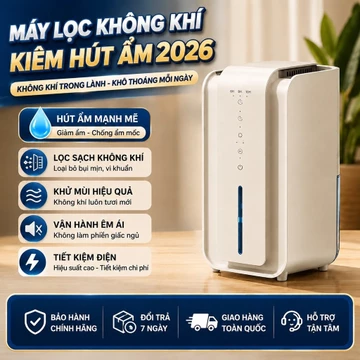 (Giảm giá thanh lý) Máy lọc không khí kiêm hút ẩm 2026- Loại bỏ hơi ẩm và bụi bẩn trong không khí