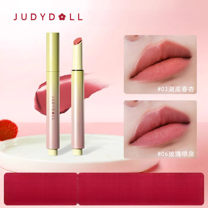 ❈ ❈✨Judydoll Son Môi Chắc Chắn Bùn Matte Lip Glaze Nhung Màu Khỏa Thân Son Môi Len Mềm Sương Sửa Đổi Màu Da Son Môi