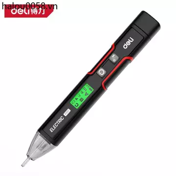 Deli Bút thử điện không tiếp xúc thông minh Bút thử điện cảm ứng Bút thử điểm dừng Bút điện có đèn pin chiếu sáng DL8013