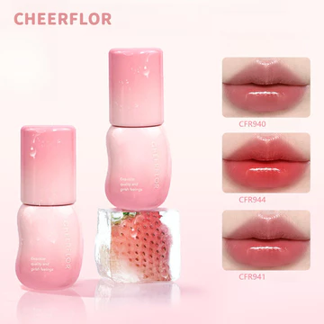 Gương bóng môi CHEERFLOR Son bóng nước Son bóng Son bóng dưỡng ẩm không phai màu Son môi không dính Son môi Dudu Lip Sản phẩm mới Dưỡng ẩm chống dính Son bóng