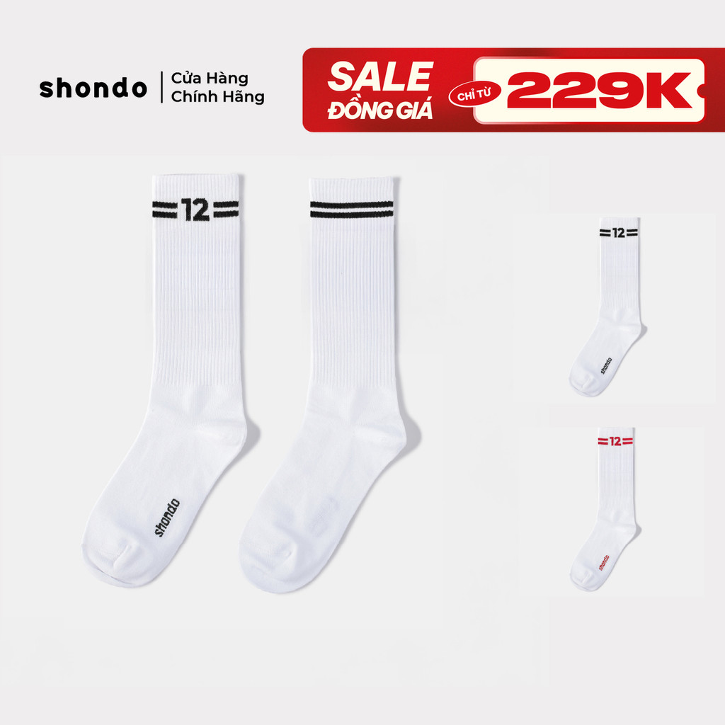 Tất cổ cao shondo Logo số 12 phối màu