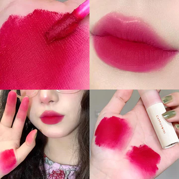 Matte Lip Gloss Small Lip White Matte Glaze Glossy Tube Lipstick Feel Lip Glaze Velvet Milk Air Lip Mud cappuvini