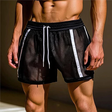 Quần áo nam mùa hè 2026, quần short thể thao nam, quần short lưới thoáng khí rộng rãi, quần short đi biển, quần nam mùa hè thường ngày để mặc ngoài trời.