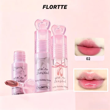FLORTTE Son bóng môi lì nhung không trôi không dính cốc lâu trôi