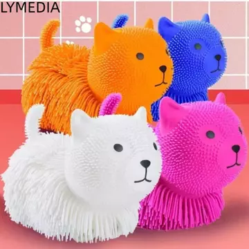 Đồ chơi cảm giác LYMEDIA, Thỏ Đồ chơi giảm căng thẳng dễ thương, Đồ chơi giải nén PVC hỗ trợ lo âu cho chó