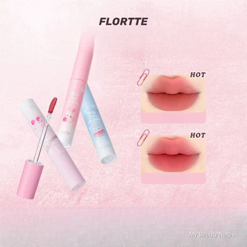 FLORTTE Bunny Series Cheese Lip Mud, Soft Light Matte Lip Mousse, Brightening Nude Shades, Atmosphere Lip Glaze Lipstick Son kem lì FLORTTE Bunny Series, son mousse lì mềm mại, màu nude làm sáng môi, 