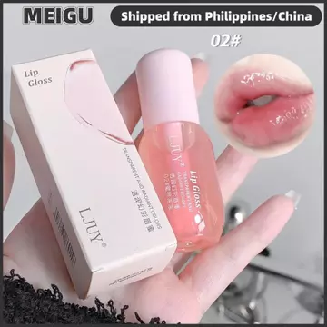 MEIGU Fruit Crystal Jelly Lip Oil, Plumping Lip Lips Care Lip Hydrating Transparent Makeup Cosmetics Glass Lip Gloss Lip Tint