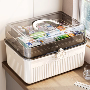 Bán chạy Hộp đựng thuốc có thể gập lại ba lớp Hộp thuốc gia dụng lớn Hộp thuốc y tế Phân loại sơ cứu Hộp thuốc Bộ sơ cứu di động DH9I