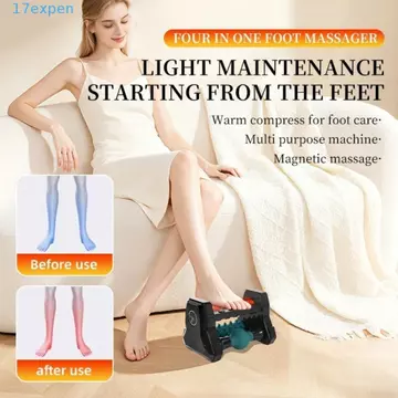 EXPEN Máy mát xa làm nóng chân, có nén nhiệt Máy mát xa chân nén nóng, Thư giãn mô sâu Chân Fascia Thiết bị Massage đế chân ba trong một Giảm đau chân
