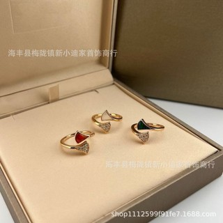 BT1S Phong Cách Mới 18k Vàng Váy Nhẫn Hẹp Rắn Vòng Hình Quạt Hoa Hồng Vàng Trắng Vàng Kim Cương Thời Trang Đẹp