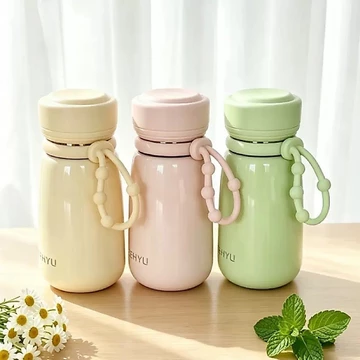 Bình giữ nhiệt mini dung tích 320ml kèm lưới lọc trà.Bình nước mini đựng cafe lõi inox 316
