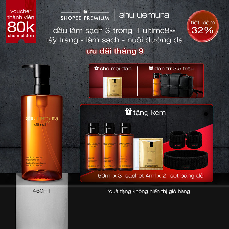  dầu làm sạch cao cấp shu uemura ultime8∞ cleansing oil 450ml giúp nuôi dưỡng phục hồi