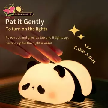 Đèn LED Panda OPTIMAL LIMIT, Cảm biến cảm ứng Đèn ngủ Panda mềm Pat, Đèn ngủ LED có thể điều chỉnh độ sáng Sạc USB Đèn cảm biến trong nhà Đèn ngủ cho bé