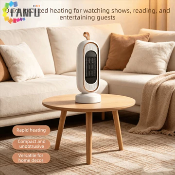 Máy sưởi để bàn FANFUZOUZU, Công suất tối đa 2000W Điều chỉnh gió 3 tốc độ Máy sưởi đứng để bàn, Bảo vệ đa an toàn PTC Làm nóng nhanh Máy sưởi nhỏ gọn dọc với máy tạo độ ẩm