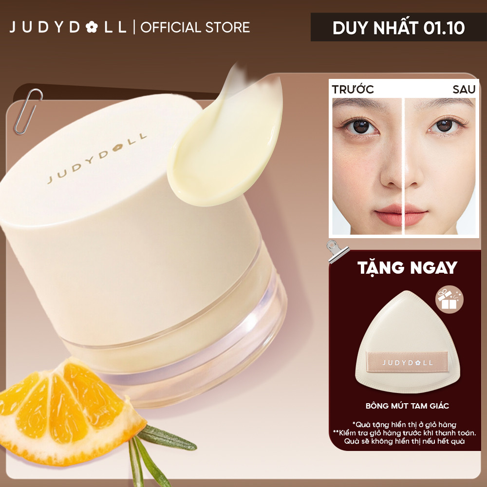 Kem Lót Trang Điểm JUDYDOLL Makeup Base Dưỡng Ẩm Hương Quýt Biển Chống Mốc Nền Giữ nền lâu trôi cho Da khô 30g