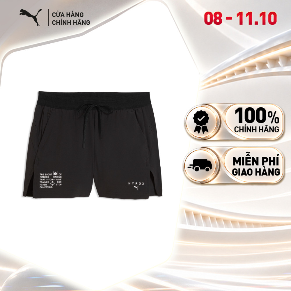 Quần Đùi Thể Thao Tập Luyện PUMA Nữ W x HYROX 3 2in1 SHORT Black Màu Đen