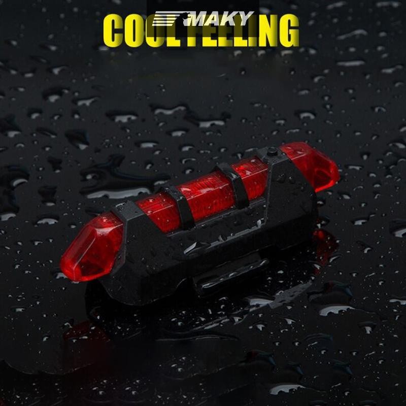 Newwellknownepic Đèn LED Chống Nước Phía Sau Đuôi Đèn USB Sạc Xe Đạp Đèn Gắn Xe Đạp Cảnh Báo An Toàn Phụ Kiện VN