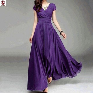 Váy voan cổ chữ V dành cho nữ, phù hợp dạ hội vàwear every day outdoor attire