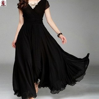 Váy voan cổ chữ V dành cho nữ, phù hợp dạ hội vàwear every day outdoor attire