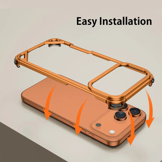 [JLK] Ốp lưng không khung hợp kim nhôm sang trọng cho iPhone 17Pro 17ProMax 17Air Bảo vệ ống kính Túi khí bốn góc Vỏ kim loại chống rơi