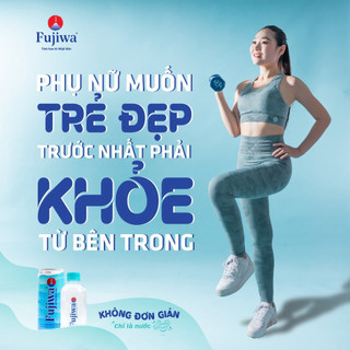 Nước Uống Ion Kiềm Cao Cấp Đóng Chai Fujiwa Thùng 24 Chai 450ml - Nước uống Detox với Công Nghệ Điện Phân Ion Kiềm