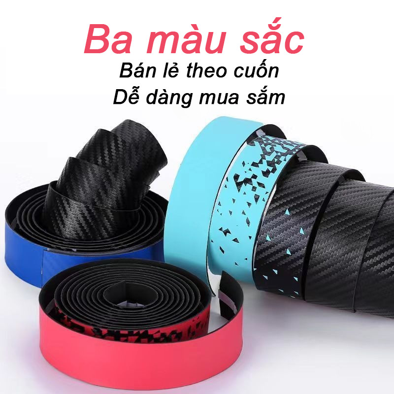 Băng quấn ghi đông xe đạp, đường vân carbon, Chống trượt chắc chắn, Thoải mái và hấp thụ sốc