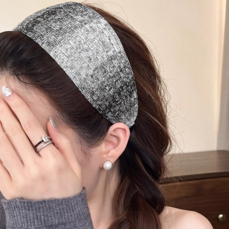 Băng đô nữ vành rộng màu xanh Hàn Quốc Băng đô phong cách mới