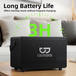 Loa di động GOOJODOQ Bluetooth 5.3, Âm thanh nổi 4 kênh, Âm trầm 60W, Pin 6000mAh, 2 Micro miễn phí