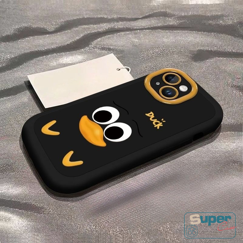 Ốp Lưng Cho Realme C25Y C51 C53 C63 C55 C65 Note 60 60X 50 C20A C61 C30S C67 5 C35 C33 C30 C21Y C11 2020 C15 C20 C11 2021 Cặp Đôi Hoạt Hình Dễ Thương Vịt Kem Puff Cover