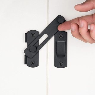 Khóa Cửa Đen Thép Không Gỉ Bu Lông Chốt Sắt Lồng Bu Lông Khóa Hiện Đại Đơn Giản Thú Cưng Lồng Cửa Barn Cửa Trượt Trận Đấu Khóa Cửa TPPM