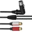 BTM 3Pin Nữ Sang 2RCA Adapter Splitter Miếng Dán Cáp 3Pin Nữ Sang 2RCA Stereo Cáp Âm Thanh Để Sử Dụng Phòng Thu