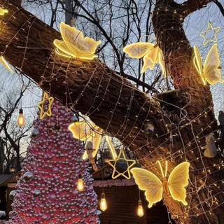 SHUPUN LED Fluttering Butterfly, Đèn LED bướm chống nước 40 / 60cm, Đèn LED tĩnh thực tế Mô phỏng trang trí bướm Sân vườn ngoài trời / Trang trí tường