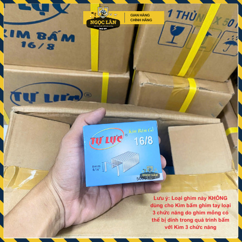 [Giá thùng] Thùng 50 hộp Ghim bấm gỗ Tự Lực 13/6, 16/6, 16/8 dùng cho kìm bấm ghim tay cao cấp