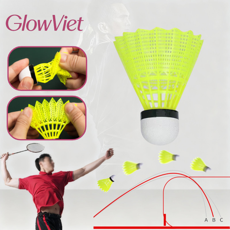 Ống Cầu Lông Nylon Cao Cấp 12 Quả - Thiết Kế Chống Gió, Độ Bền Cao, Phù Hợp Tập Luyện & Thi Đấu