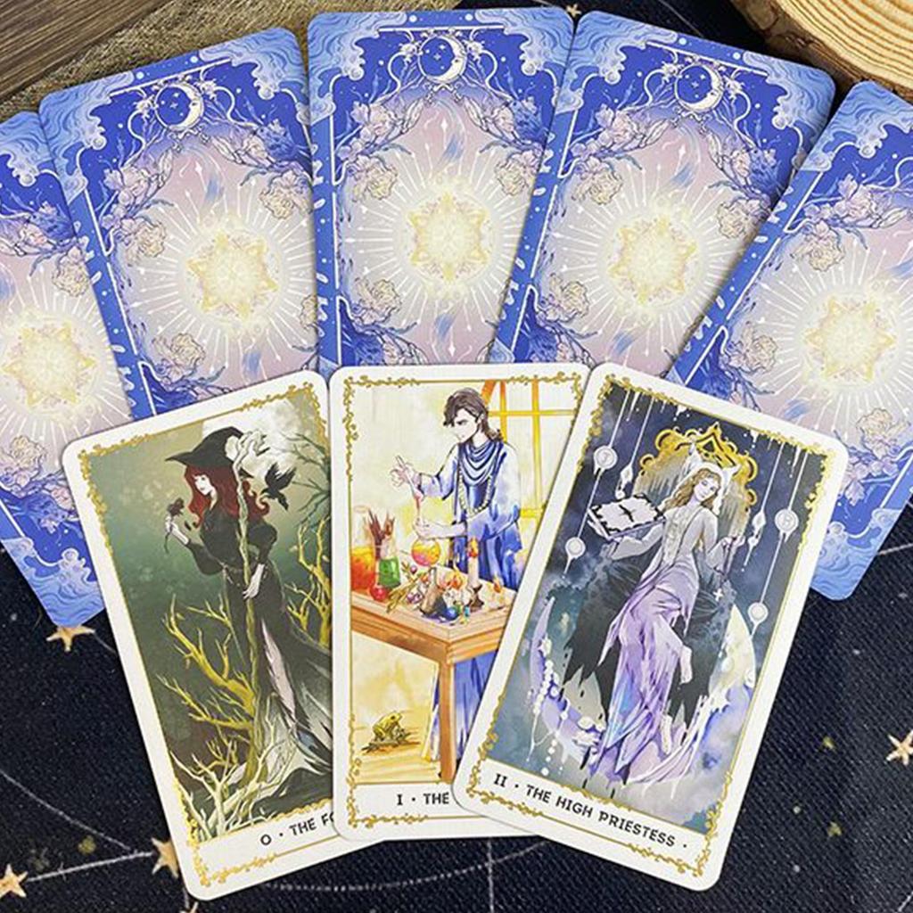 Silent Desolate Tarot Deck 78 Chiếc Hoạt Hình Tarot CardsBoard Game Dựa Trên Hệ Thống Rider 10.3 * 6cm