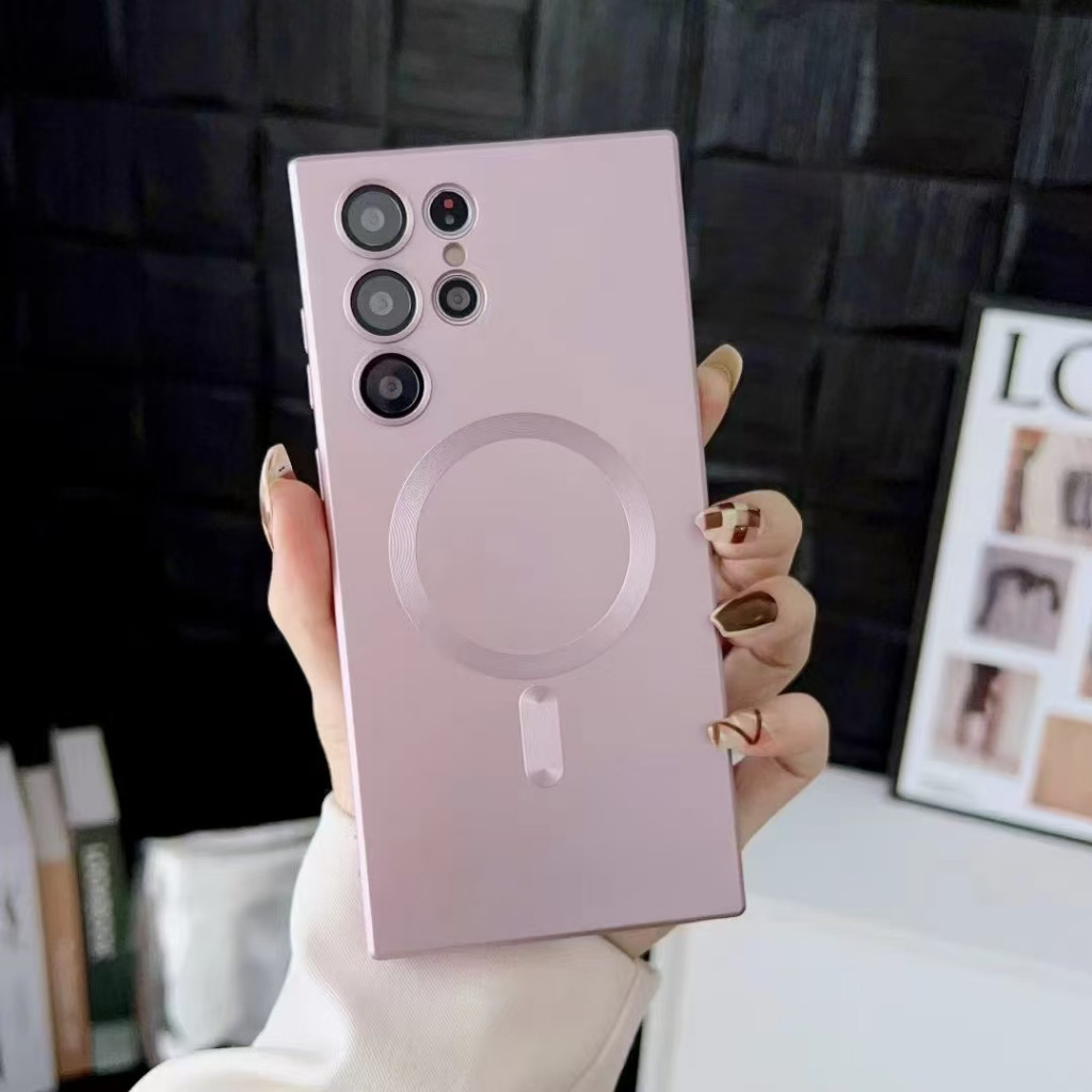 Ốp Lưng Mềm Tương Thích Cho Samsung Galaxy S24 S23 S22 S21 S20 Ultra Plus FE Vỏ Điện Thoại Mềm Chống Sốc Từ Tính