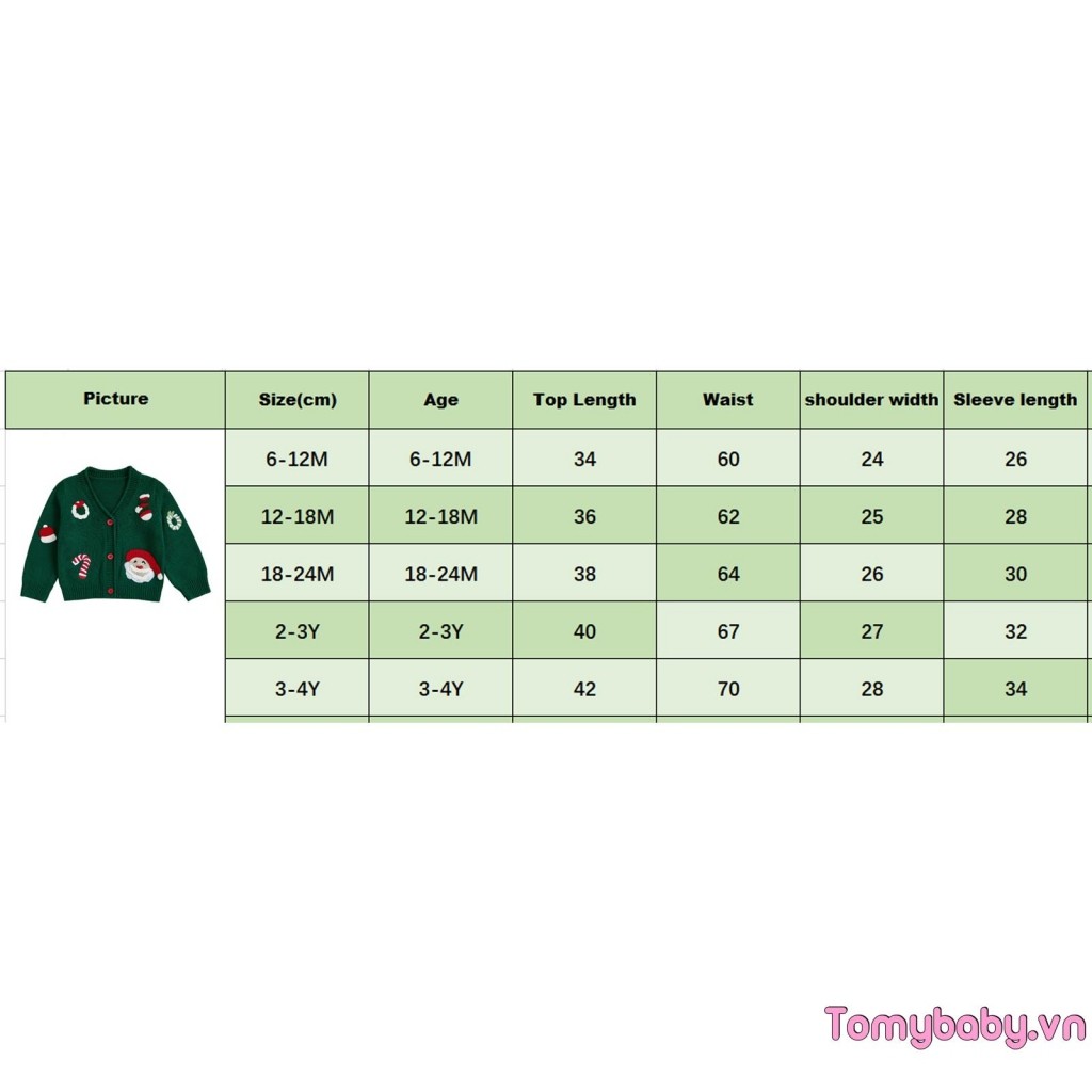 Áo len Cardigan Giáng sinh cho bé Santa Candy Cane Vòng hoa Nút xuống cổ chữ V Áo dệt kim dài tay