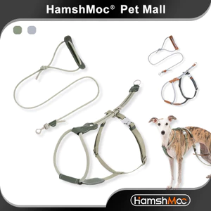 HamshMoc Thú Cưng Dây Xích Combo Hợp Kim Kẽm Khóa Da Grip Thoải Mái Phù Hợp Với Ngoài Trời