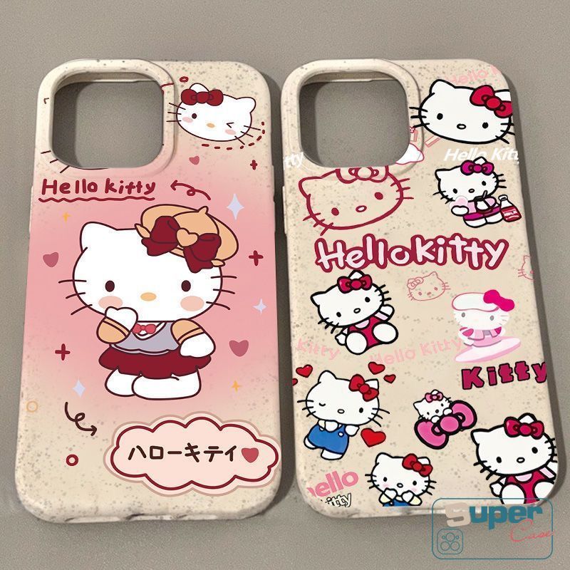 Ốp Lưng Tương Thích Cho IPhone 13 17 16 11 15 14 12 Pro Max XR Air X XS Max 12 17 16 7 13 Pro 8 14 15 6 6s 16 Plus SE 2020 Hoạt Hình Ngọt Ngào Dễ Thương Hello Kitty Trái Tim Tình Yêu Bìa mềm