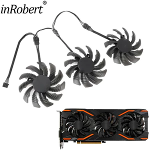 Ii75MM PLD08010S12H T128010SU Quạt Làm Mát Cho GIGABYTE AORUS GTX 1060 1070 Ti 1080 Ti G1 GAMING GV-N98T GTX 980 970 960 NTITANX * *