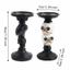 JUNYUE88US Chân nến đầu lâu Halloween, Giá đỡ nến đầu lâu thủ công bằng nhựa sáng tạo, Chân nến thực tế ngộ nghĩnh Trang trí Halloween độc đáo Lễ hội ma