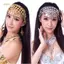 PNPIA- Nữ Bụng Khiêu Vũ Phụ Kiện Trang Phục Nhảy Múa Đồng Xu Kim Sa Lấp Lánh Tóc s