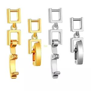 Flgo Gói 4 Đồng Nguyên Chất Trang Sức Nối Dài Vòng Bạc Vàng Nhỏ Gọn 20x6mm