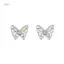 PNPIA- Cutout Zircon Pha Lê Bướm Bông Tai Nữ Bé Gái Tiệc Cưới Mới Mỹ Món Quà Trang Sức
