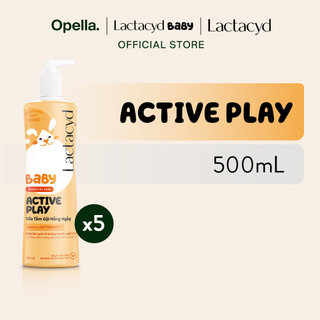 Bộ 5 SữaTắm Gội Hằng Ngày Cho Bé Lactacyd Baby Active Play, Giúp Đề Kháng Da Và Bảo Vệ Bé Khỏi Vi Khuẩn 500ml