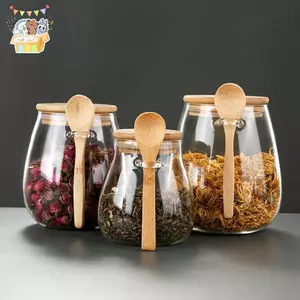 Hộp Kín Cho Nồi Bảo Quản Thực Phẩm Lọ Thủy Tinh Có Nắp Kín Hộp Đựng Đường Và Trà Lon Kín Hơi Bếp Cà Phê ELWW